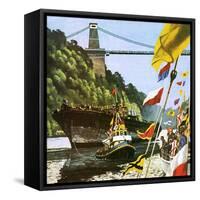 The Return to Bristol of Brunel's Great Ship the Ss Great Britain-English School-Framed Stretched Canvas