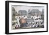 The Return to the Workshop in the Place des Victoires of the Balloon of Jacques Charles-null-Framed Giclee Print