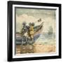 The Return, Tynemouth, 1881-Winslow Homer-Framed Giclee Print