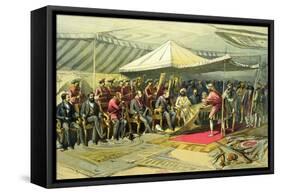 The Return Visit of the Viceroy to the Maharajah of Cashmere, 1863-William Simpson-Framed Stretched Canvas