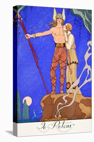 The Return-Georges Barbier-Stretched Canvas