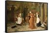 The Reunion, 1884-Ludwig Knaus-Framed Stretched Canvas