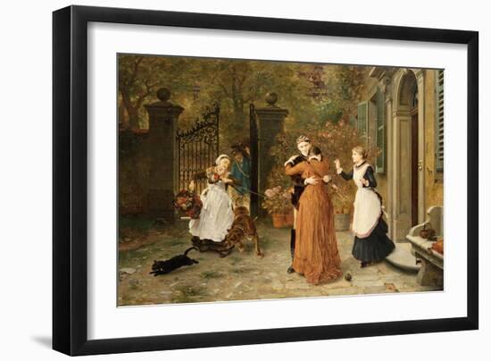 The Reunion, 1884-Ludwig Knaus-Framed Giclee Print