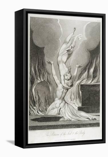 The Reunion of the Soul and the Body, Pl.13-William Blake-Framed Stretched Canvas