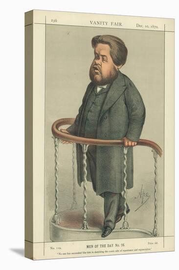 The Rev Charles Spurgeon, Noone Has Succeeded Like Him in Sketching the Comic Side of Repentance…-Carlo Pellegrini-Stretched Canvas