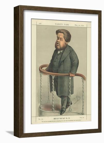 The Rev Charles Spurgeon, Noone Has Succeeded Like Him in Sketching the Comic Side of Repentance…-Carlo Pellegrini-Framed Giclee Print