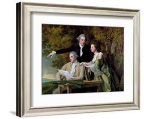 The Rev. D'Ewes Coke, His Wife Hannah and Daniel Parker Coke, M.P., c.1780-82-Joseph Wright of Derby-Framed Giclee Print