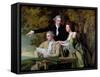 The Rev. D'Ewes Coke, His Wife Hannah and Daniel Parker Coke, M.P., c.1780-82-Joseph Wright of Derby-Framed Stretched Canvas