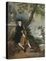 The Rev. John Chafy Playing the Violoncello in a Landscape-Thomas Gainsborough-Stretched Canvas