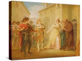 The Revelation of Olivia's Betrothal, from Act V, Scene I of 'Twelfth Night', C.1790-William Hamilton-Stretched Canvas