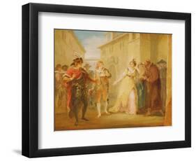 The Revelation of Olivia's Betrothal, from Act V, Scene I of 'Twelfth Night', C.1790-William Hamilton-Framed Giclee Print