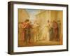 The Revelation of Olivia's Betrothal, from Act V, Scene I of 'Twelfth Night', C.1790-William Hamilton-Framed Giclee Print