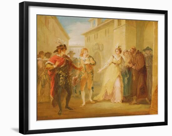 The Revelation of Olivia's Betrothal, from Act V, Scene I of 'Twelfth Night', C.1790-William Hamilton-Framed Giclee Print