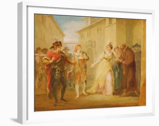 The Revelation of Olivia's Betrothal, from Act V, Scene I of 'Twelfth Night', C.1790-William Hamilton-Framed Giclee Print