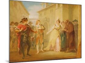 The Revelation of Olivia's Betrothal, from Act V, Scene I of 'Twelfth Night', C.1790-William Hamilton-Mounted Giclee Print