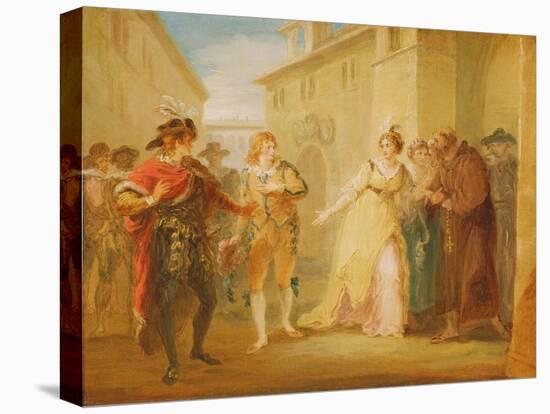 The Revelation of Olivia's Betrothal, from Act V, Scene I of 'Twelfth Night', C.1790-William Hamilton-Stretched Canvas