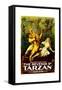 THE REVENGE OF TARZAN, from left: Gene Pollar, Karla Schramm, 1920-null-Framed Stretched Canvas