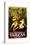 THE REVENGE OF TARZAN, from left: Gene Pollar, Karla Schramm, 1920-null-Stretched Canvas