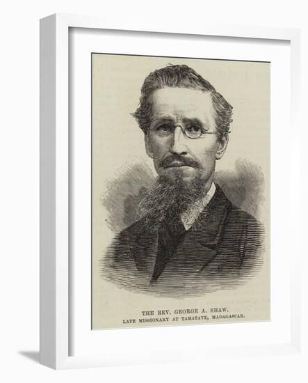 The Reverend George a Shaw, Late Missionary at Tamatave, Madagascar-null-Framed Giclee Print