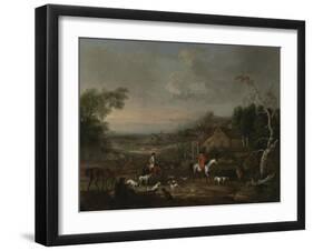 The Reverend Jemmet Browne at a Meet of Foxhounds, C.1730-Peter Tillemans-Framed Giclee Print