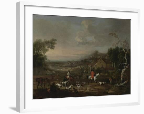 The Reverend Jemmet Browne at a Meet of Foxhounds, C.1730-Peter Tillemans-Framed Giclee Print