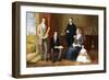 The Reverend John Witherington, Vicar of Tetsworth, Oxon, with His Family, 1854-John Bridges-Framed Giclee Print