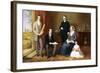 The Reverend John Witherington, Vicar of Tetsworth, Oxon, with His Family, 1854-John Bridges-Framed Giclee Print