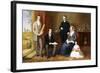 The Reverend John Witherington, Vicar of Tetsworth, Oxon, with His Family, 1854-John Bridges-Framed Giclee Print