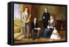 The Reverend John Witherington, Vicar of Tetsworth, Oxon, with His Family, 1854-John Bridges-Framed Stretched Canvas