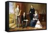 The Reverend John Witherington, Vicar of Tetsworth, Oxon, with His Family, 1854-John Bridges-Framed Stretched Canvas