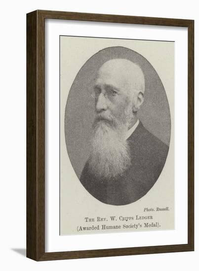 The Reverend W Cripps Ledger, Awarded Humane Society's Medal-null-Framed Giclee Print