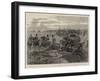The Review and Sham Fight before the Emperor of Germany, the Charge of the Hussars-John Charlton-Framed Giclee Print