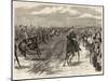 The Review before the Queen at Aldershot, a Cavalry Charge, Halt-Godefroy Durand-Mounted Giclee Print
