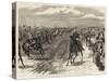 The Review before the Queen at Aldershot, a Cavalry Charge, Halt-Godefroy Durand-Stretched Canvas