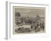 The Review in Bushey Park, Charge of the 10th Hussars-Godefroy Durand-Framed Giclee Print