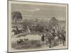 The Review in Bushey Park, Charge of the 10th Hussars-Godefroy Durand-Mounted Giclee Print