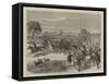 The Review in Bushey Park, Charge of the 10th Hussars-Godefroy Durand-Framed Stretched Canvas