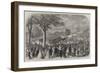 The Review of Lancashire Rifle Volunteers in Knowsley Park-null-Framed Giclee Print