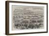 The Review of Rifle Volunteers by the Queen at Edinburgh, the Troops Marching Past Her Majesty-null-Framed Giclee Print