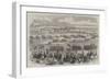 The Review of Rifle Volunteers by the Queen at Edinburgh, the Troops Marching Past Her Majesty-null-Framed Giclee Print