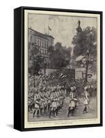 The Review of the Indian Contingents, Bengal Lancers Passing Down the Mall-null-Framed Stretched Canvas