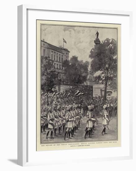 The Review of the Indian Contingents, Bengal Lancers Passing Down the Mall-null-Framed Giclee Print
