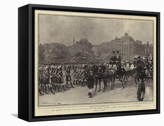 The Review of the Indian Contingents on the Horse Guards Parade, the March Past the Queen-Frederic De Haenen-Framed Stretched Canvas