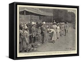 The Review of the Indian Troops at Buckingham Palace by the King-John Charlton-Framed Stretched Canvas