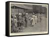 The Review of the Indian Troops at Buckingham Palace by the King-John Charlton-Framed Stretched Canvas