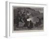 The Revolt in Crete, Insurgents Signalling with a Flash Light on the Mountain-Frank Dadd-Framed Giclee Print