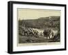 The Revolt in the Transvaal, British Troops Crossing a River-Charles Edwin Fripp-Framed Giclee Print