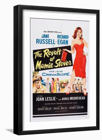 The Revolt of Mamie Stover, Left: Richard Egan; Right: Jane Russell, 1956-null-Framed Art Print