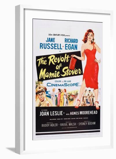 The Revolt of Mamie Stover, Left: Richard Egan; Right: Jane Russell, 1956-null-Framed Art Print