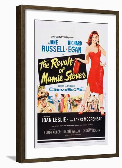 The Revolt of Mamie Stover, Left: Richard Egan; Right: Jane Russell, 1956-null-Framed Art Print